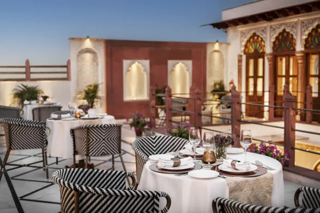 Rooftop Dining, Golden Haveli in Delhi